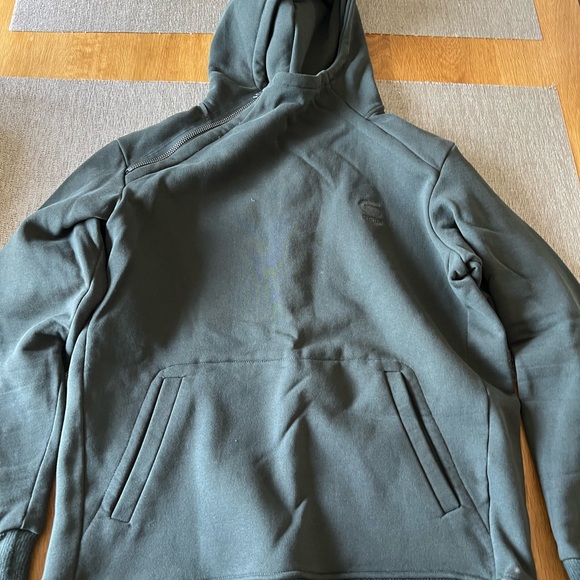 G-STAR HEAVY HOOD WITH ZIPPER ON SHOULDER (olive) - Picture 2 of 7